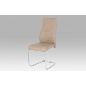 Jídelní židle, koženka cappuccino / chrom HC-955 CAP Autronic