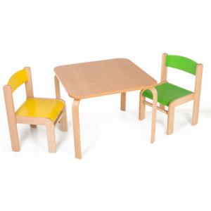 Hajdalánek Detský stolík SIMBA so stoličkami LUCA (zelená, žltá) SIMBALUCAZLZE