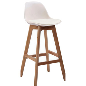 Barová stolička FIORD - biela (ECRU)
