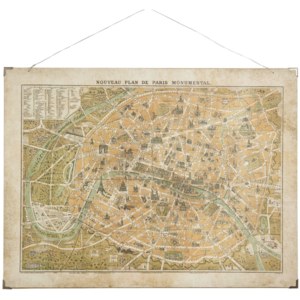 Obraz City map of Paris (kód BDAY10 na -20 %)