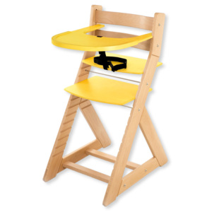 Hajdalánek Rastúca stolička ELA - s veľkým pultíkom (buk, žltá) ELABUKZLUTA