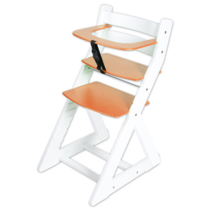 Hajdalánek Rastúca stolička ANETA - s malým pultíkom (biela, oranžová) ANETABILAORANZOVA