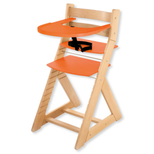 Hajdalánek Rastúca stolička ELA - s veľkým pultíkom (buk, oranžová) ELABUKORANZOVA