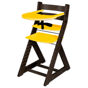 Hajdalánek Rastúca stolička ELA - s veľkým pultíkom (wenge, žltá) ELAWENGEZLUTA