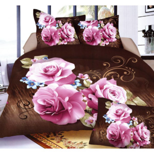 Kvalitné posteľné obliečky s kvetmi fialovej farby