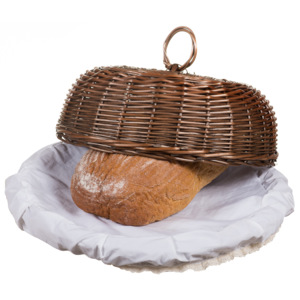 Chlebník prútený provence okrúhly s látkou Mochila V
