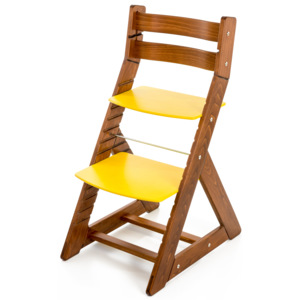 Hajdalánek Rastúca stolička ALMA - standard (dub tmavý, žltá) ALMADUBTMZLUTA
