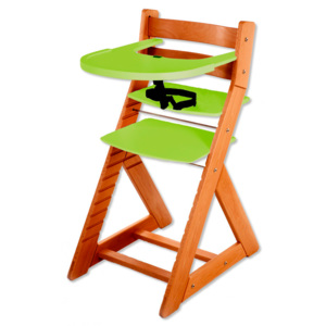 Hajdalánek Rastúca stolička ELA - s veľkým pultíkom (čerešňa, zelená) ELATRESENZELENA