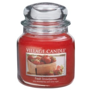 Village Candle Vonná svíčka, Čerstvé jahody - Fresh Strawberry, 397 g