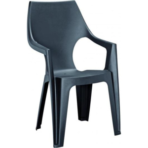 ALLIBERT DANTE záhradná stolička s vysokým operadlom, grafit 17187057