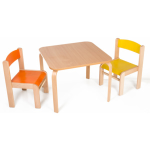 Hajdalánek Detský stolík SIMBA so stoličkami LUCA (žltá, oranžová) SIMBALUCAORZL
