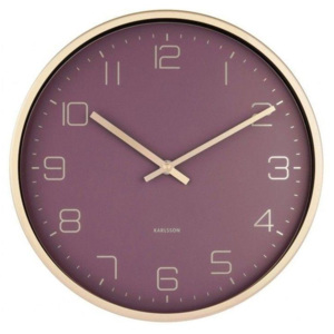 Nástenné hodiny Gold Elegance Purple