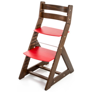 Hajdalánek Rastúca stolička ALMA - standard (orech, červená) ALMAORECHCERVENA