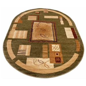 Kusový koberec eko Forme zelený ovál 70x140, Velikosti 70x140cm