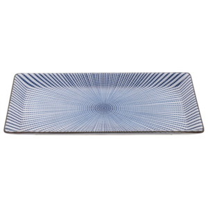 Modrý porcelánový tanier Tokyo Design Studio Yoko, 21 x 11 cm