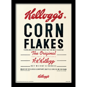 Rámovaný Obraz - Vintage Kelloggs - Corn Flakes