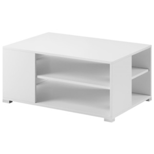 Konferenčný stolík MEMPHIS SL90, 90x45x60, biely/biely lesk
