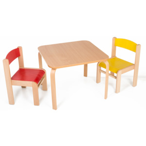 Hajdalánek Detský stolík SIMBA so stoličkami LUCA (žltá, červená) SIMBALUCACEZL