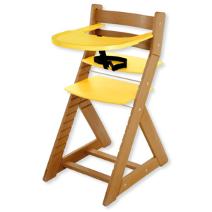 Hajdalánek Rastúca stolička ELA - s veľkým pultíkom (dub svetlý, žltá) ELADUBSVEZLUTA