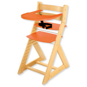 Hajdalánek Rastúca stolička ELA - s veľkým pultíkom (breza, oranžová) ELABRIZAORANZOVA