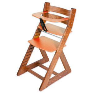 Hajdalánek Rastúca stolička ANETA - s malým pultíkom (dub tmavý, oranžová) ANETADUBTMAVYORANZOVA