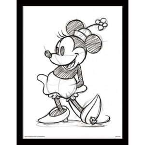 Rámovaný Obraz - Myška Minnie (Minnie Mouse) - Sketched Single