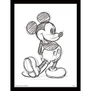 Rámovaný Obraz - Myšiak Mickey (Mickey Mouse) - Sketched Single
