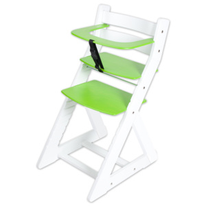 Hajdalánek Rastúca stolička ANETA - s malým pultíkom (biela, zelená) ANETABILAZELENA