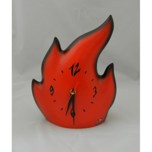 Keramika L&J Hodiny Plameň 31cm - červené