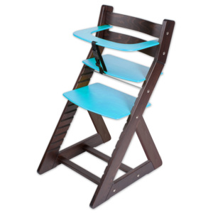 Hajdalánek Rastúca stolička ANETA - s malým pultíkom (wenge, modrá) ANETAWENGEMODRA