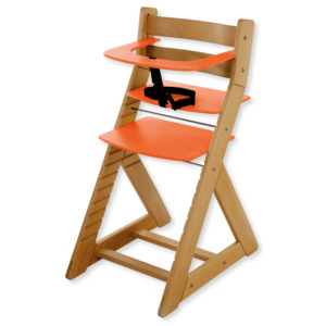 Hajdalánek Rastúca stolička ANETA - s malým pultíkom (dub svetlý, oranžová) ANETADUBSVEORANZOVA