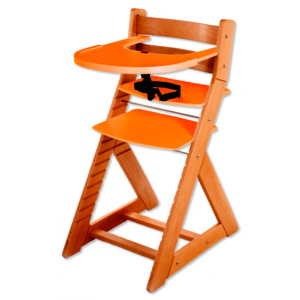 Hajdalánek Rastúca stolička ELA - s veľkým pultíkom (čerešňa, oranžová) ELATRESENORANZOVA