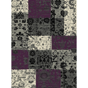 Kusový koberec Prime Pile 101185 Patchwork Optik Lila/Grau/Beige 60x110