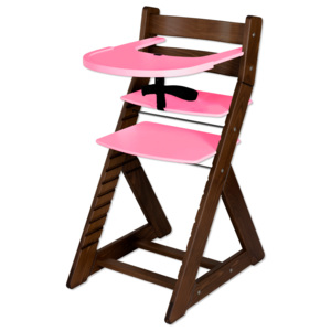 Hajdalánek Rastúca stolička ELA - s veľkým pultíkom (orech, ružová) ELAORECHRUZOVA