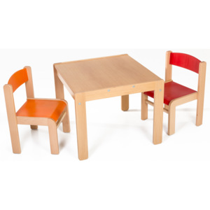 Hajdalánek Detský stolík LUCAS so stoličkami LUCA (červená, oranžová) LUCASLUCAORCE