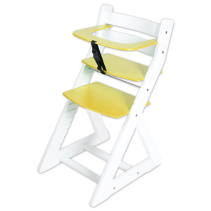 Hajdalánek Rastúca stolička ANETA - s malým pultíkom (biela, žltá) ANETABILAZLUTA