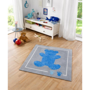 Hanse Home Detský koberec Macko, 100x100 cm - modro-šedý