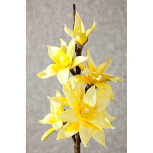 Kvet vysoký rozvetvený žlto-biely - umelé kvety Eurofirany