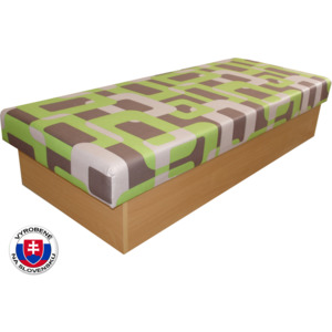 Jednolôžková posteľ (váľanda) 80 cm Benab Roger (Gusto Zelené) (s matracom). Akcia -17%. Vlastná spoľahlivá doprava až k Vám domov