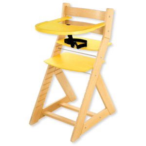 Hajdalánek Rastúca stolička ELA - s veľkým pultíkom (breza, žltá) ELABRIZAZLUTA