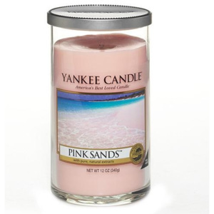 Sviečka v sklenenom valci Yankee Candle Ružové piesky, 340 g