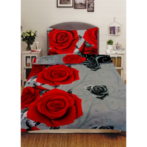 Home of Dream 3D obliečky Hilda 2-dielna sada červené ruže 70x90 140x200