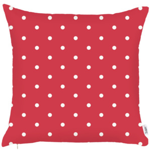Červená obliečka na vankúš Apolena Dots, 43 x 43 cm