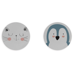 Sada 2 prestieranie Little Nice Things Cat & Penguin, ⌀ 32 cm