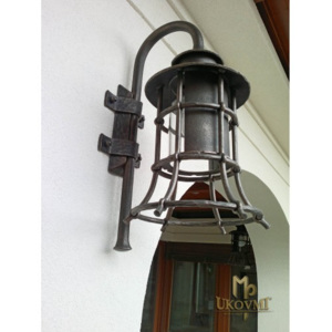Kované nástenné svietidlo KLASIK ZVON - exteriérová lampa (SE0410)