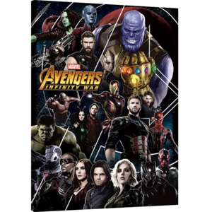 Obraz na plátne Avengers Infinity War - Heroes Unite, (60 x 80 cm)