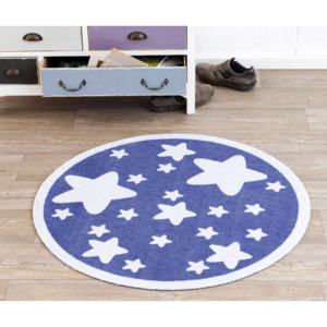 Hanse Home Detský okrúhly koberec Hviezdičky, modrý