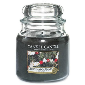 Sviečka v sklenenej dóze Yankee Candle Vianočný veniec, 410 g