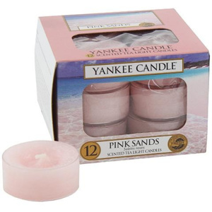 Sviečky čajové Yankee Candle Ružové piesky, 12 ks