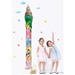 ZooYoo detská nálepka na stenu meter - princezné a hrad zvitok 50 x 70 cm
